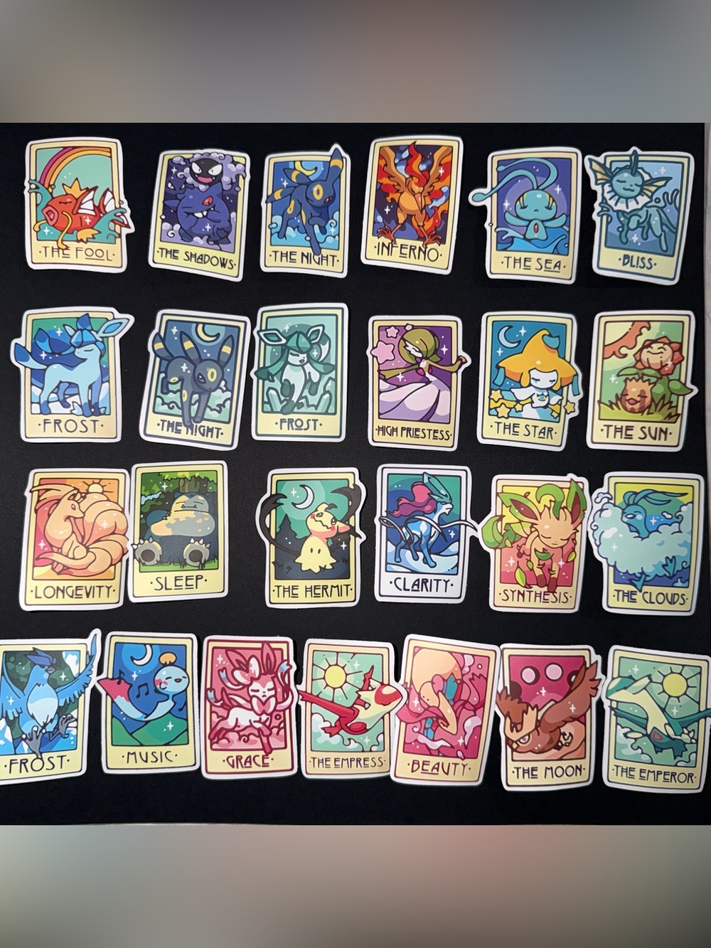 Pokemon Tarot Sticker Set - Colorful Collection - Picture 2 of 6